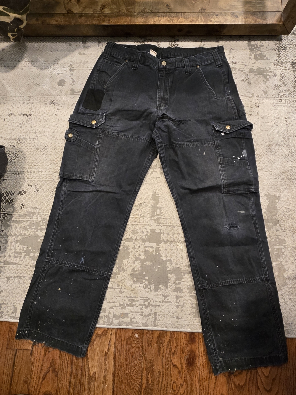 Carhartt Black Cargo Work Pants with Utility Pockets